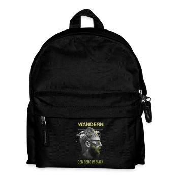 Wandern - Den Berg im Blick - Kinder Rucksack - Schwarz - Vorne