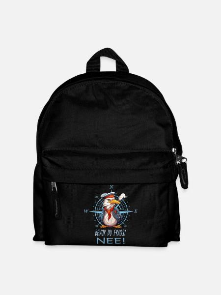 Bevor du fragst, Nee - Kinder Rucksack - Schwarz