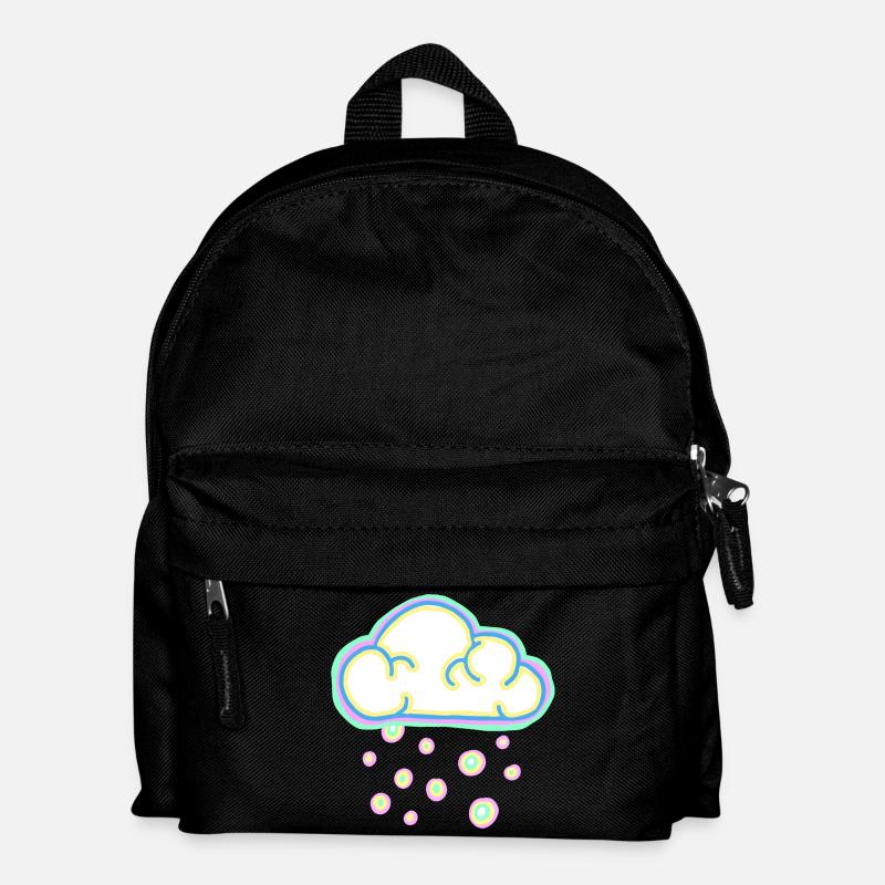 nuage pastel et neige - Sac à dos Enfant - noir