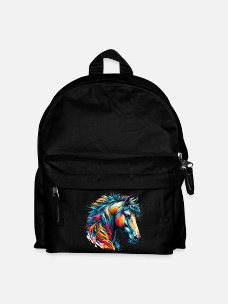 Pferd - Kinder Rucksack - Schwarz