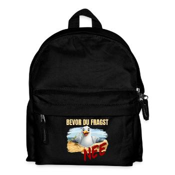 Bevor du fragst - Nee - Kinder Rucksack - Schwarz - Vorne