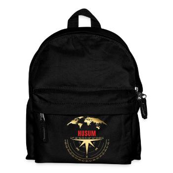 Koordinaten Husum - Kinder Rucksack - Schwarz - Vorne