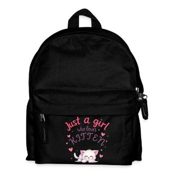 Juste une fille qui aime chaton mignon chaton kawaii - Sac à dos Enfant - noir - Devant