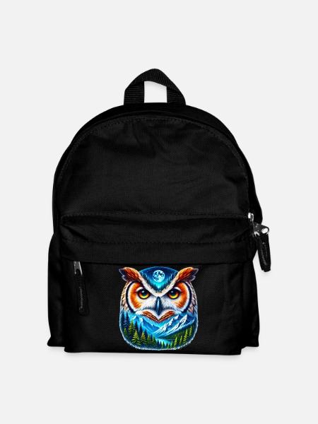 Eule - Kinder Rucksack - Schwarz