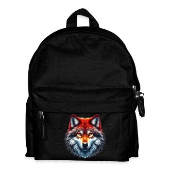 Wolf - Kinder Rucksack - Schwarz - Vorne