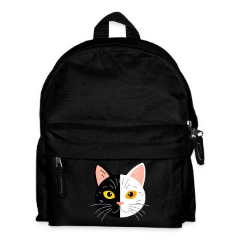 Purr and meow - Kids' Backpack - black - Front