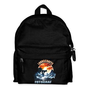 Landschafts Fotograf - Kinder Rucksack - Schwarz - Vorne