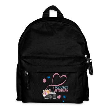 Hochzeitsfotografin - Kinder Rucksack - Schwarz - Vorne