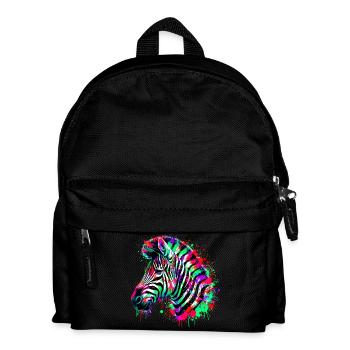 Zebra - Kinder Rucksack - Schwarz - Vorne