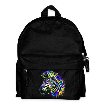 Zebra - Kinder Rucksack - Schwarz - Vorne