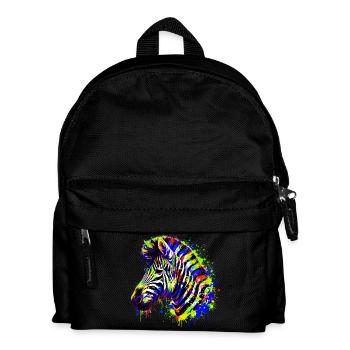 Zebra - Kinder Rucksack - Schwarz - Vorne