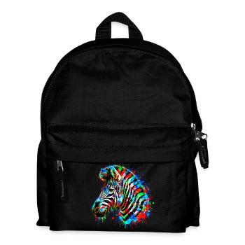 Zebra - Kinder Rucksack - Schwarz - Vorne