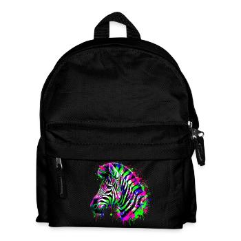 Zebra - Kinder Rucksack - Schwarz - Vorne