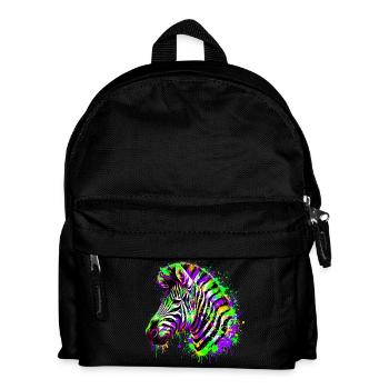 Zebra - Kinder Rucksack - Schwarz - Vorne