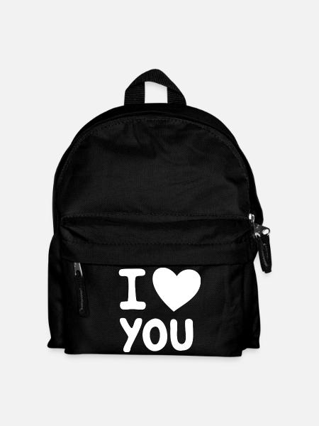 Je t’aime, blanc - Sac à dos Enfant - noir