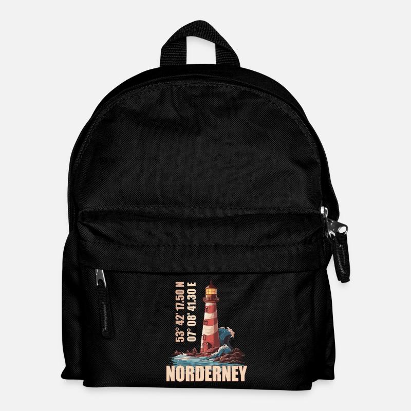 Norderney - Kinder Rucksack - Schwarz