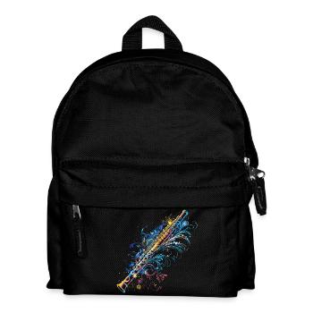 Flöten Comic - Kinder Rucksack - Schwarz - Vorne