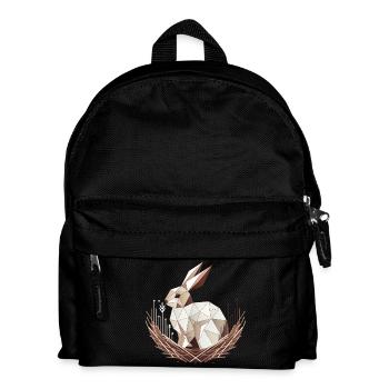 Geometric bunny in the nest – stylish Easter design - Kids' Backpack - black - Front