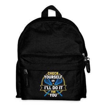 Lacrosse Check Yourself Or I'll Do It - Kids' Backpack - black - Front