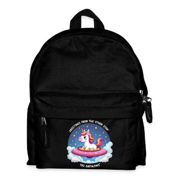 Licorne vue de l’espace - Sac à dos Enfant - noir - Devant