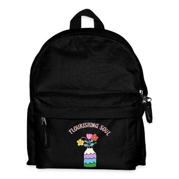 Erblühende Seele - Geschenkidee - Geschenk - Kinder Rucksack - Schwarz - Vorne