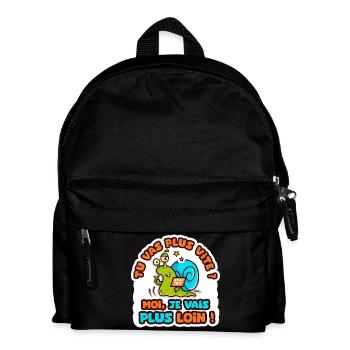 je vais plus loin humour sticker camping car - Sac à dos Enfant - noir - Devant