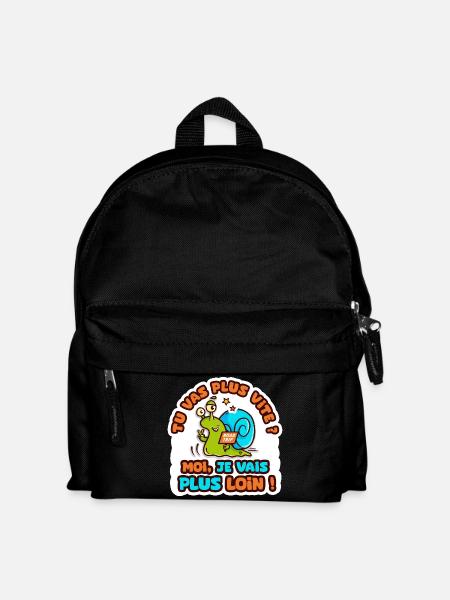 je vais plus loin humour sticker camping car - Sac à dos Enfant - noir
