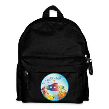 Sous-marin coloré dans un récif corallien tropical - Sac à dos Enfant - noir - Devant