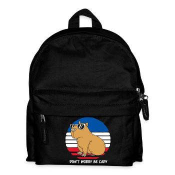 Don't Worry Be Capy Capybara - Kids' Backpack - black - Front