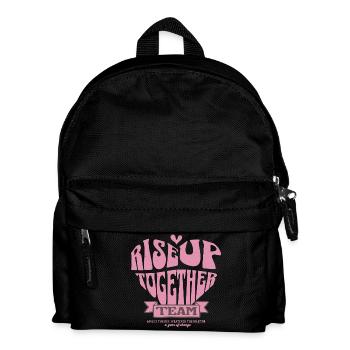 Love Unity Heart T-Shirt Design, gemeinsam aufstehen - Kinder Rucksack - Schwarz - Vorne