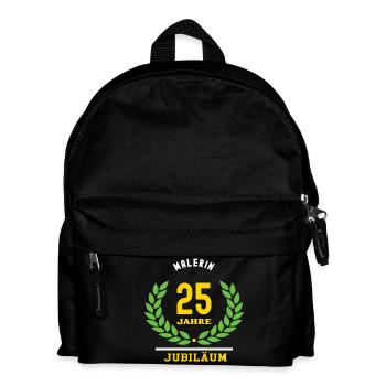 Malerin Jubiläum 25 Jahre 25 jähriges Jubi - Kinder Rucksack - Schwarz - Vorne