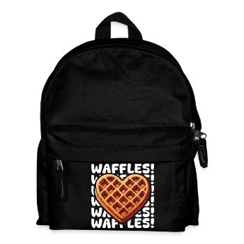 Pop Art Waffel Herz - Kinder Rucksack - Schwarz - Vorne