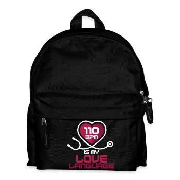 HLW Ausbilder Wiederbelebung Notarzt - Kinder Rucksack - Schwarz - Vorne