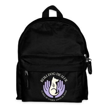 Energy Choku Symbol Reiki Dog - Kids' Backpack - black - Front