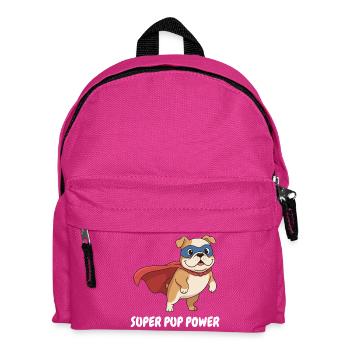 Superhelden Hund Cape - Kinder Rucksack - Fuchsia - Vorne
