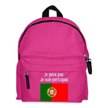 Fierté Portugaise en Texte et Drapeau - Sac à dos Enfant - fuchsia - Devant