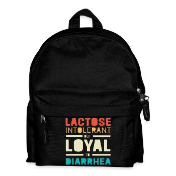 Milk Allergy Lactose Intolerance Flatulence - Kids' Backpack - black - Front
