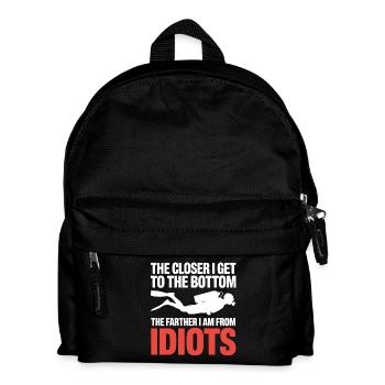 Bottom Dive: Closer Farther from Idiots - Kids' Backpack - black - Front