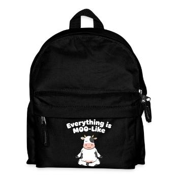 Zen Kuh Meditations Motiv - Kinder Rucksack - Schwarz - Vorne