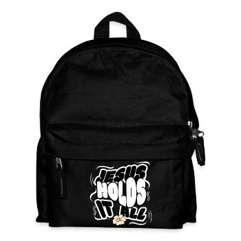 Jésus tient tout Encouragement chrétien Foi - Sac à dos Enfant - noir - Devant