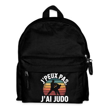 Je Peux Pas J'ai Judo Humour cadeau - Sac à dos Enfant - noir - Devant
