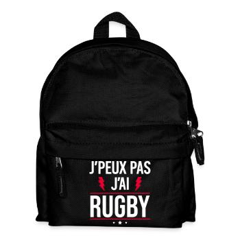 J’peux pas j’ai rugby Humour Rugby - Sac à dos Enfant - noir - Devant