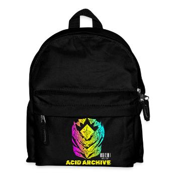 Acid Archive Cyber Sigilism Thermal Y2K Techno - Kids' Backpack - black - Front