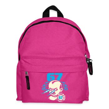 67 Six Seven 6-7 Meme Gen Alpha - Kinder Rucksack - Fuchsia - Vorne