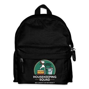 Lustiges Putzen Design - Kinder Rucksack - Schwarz - Vorne