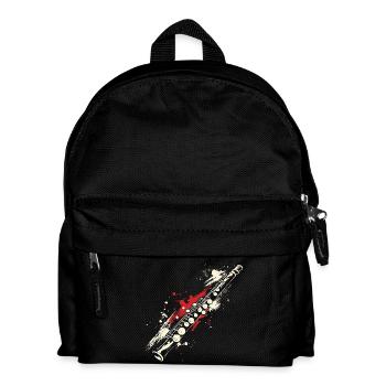 Flöte Graffiti - Kinder Rucksack - Schwarz - Vorne