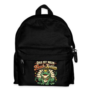 Das ist Mein Frosch Kostüm - Kinder Rucksack - Schwarz - Vorne