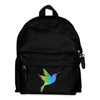 Rainbow bird - Kids' Backpack - black - Front