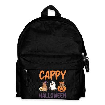 Capybaras d’Halloween Cappy Animal mignon et drôle - Sac à dos Enfant - noir - Devant