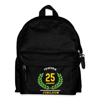 Friseurin Jubiläum 25 Jahre 25 jähriges Jubi - Kinder Rucksack - Schwarz - Vorne
